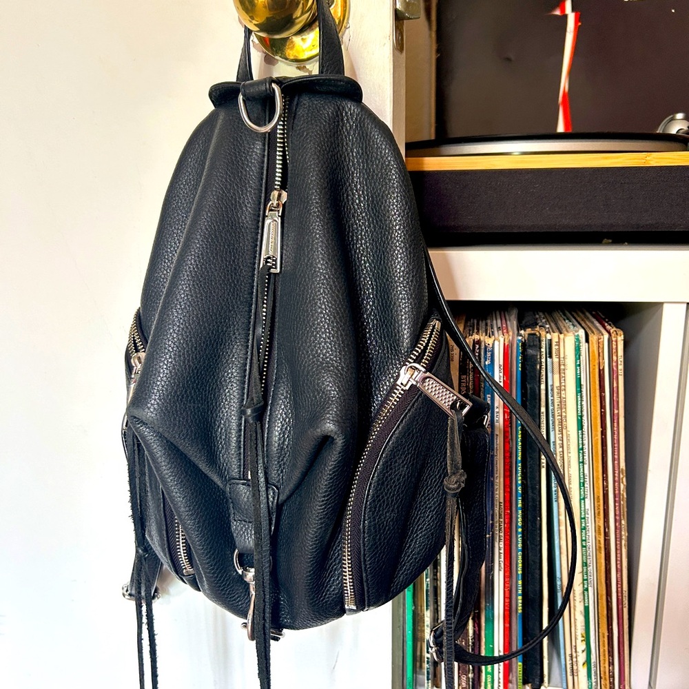 Rebecca Minkoff Black Leather Julian Backpack